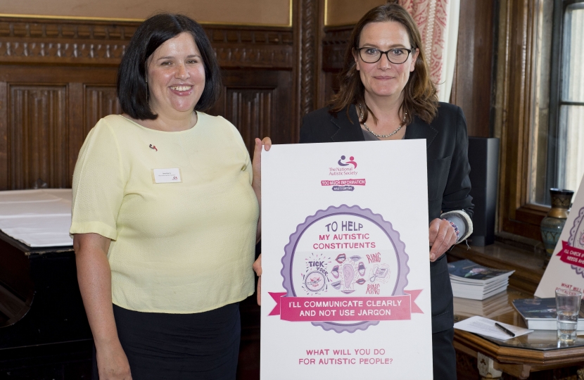 Rebecca Harris, MP for Castle Point pledges to make a change to help autistic people and their families