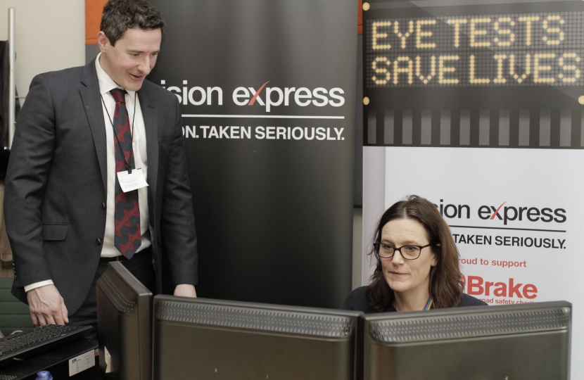 Rebecca at Vision Express for Road Safety Week