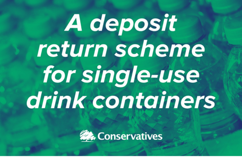 Rebecca Harris MP welcomes deposit return scheme in fight against plastic