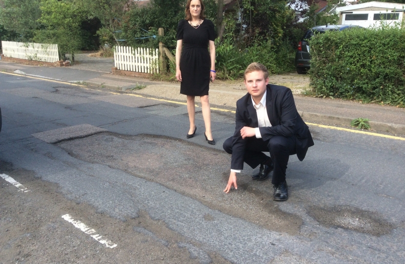 Rebecca Harris welcomes more funding for pothole repairs in Essex