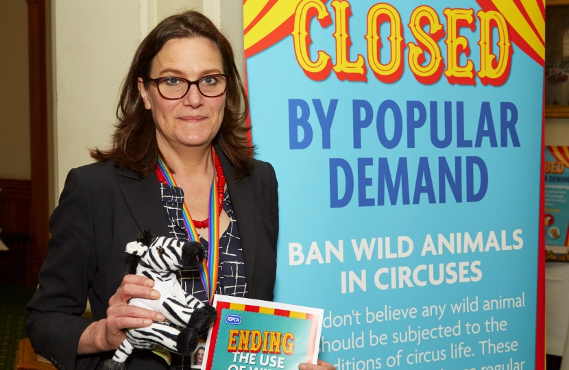 Rebecca Harris MP supports the ban the use of wild animals in circuses