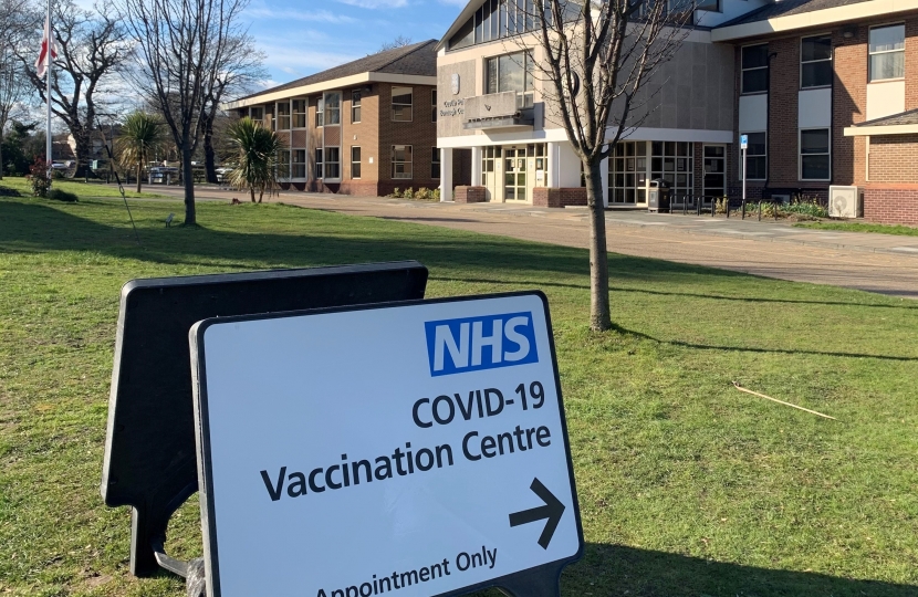 Runnymede Vaccination Centre Sign