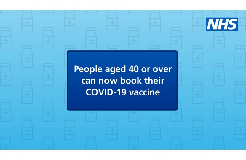 People aged 40 or over can now book their COVID-19 vaccine