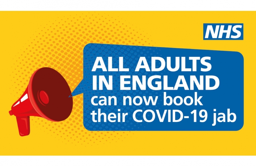 All Adults in England can now book their COVID-19 jab