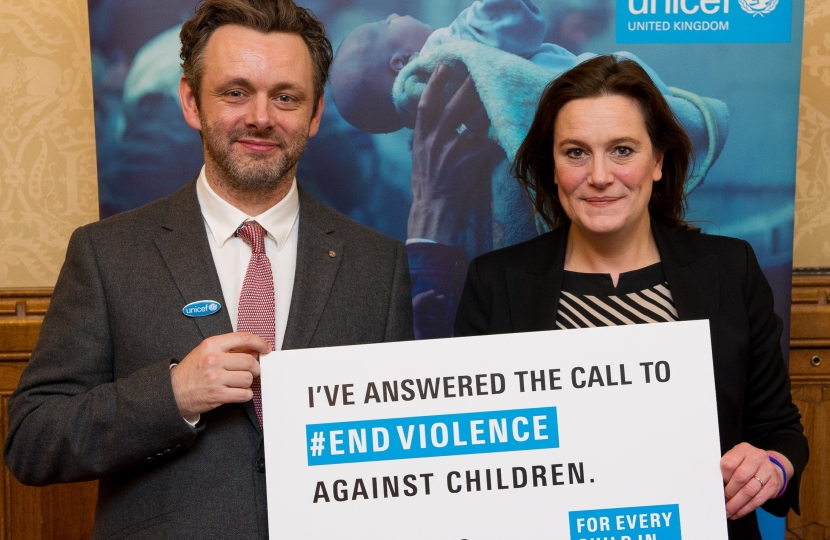 Rebecca with Michael Sheen 