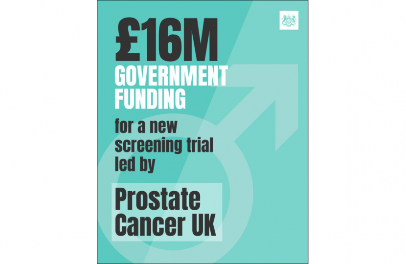 Rebecca Harris MP welcomes announcement of lifesaving prostate cancer screening trial