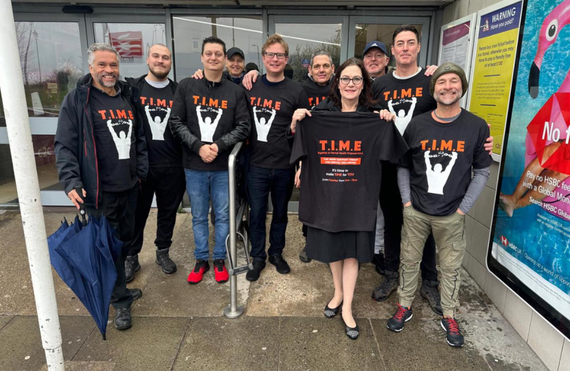 Rebecca visits TIME- the men's support group for mental health concerns