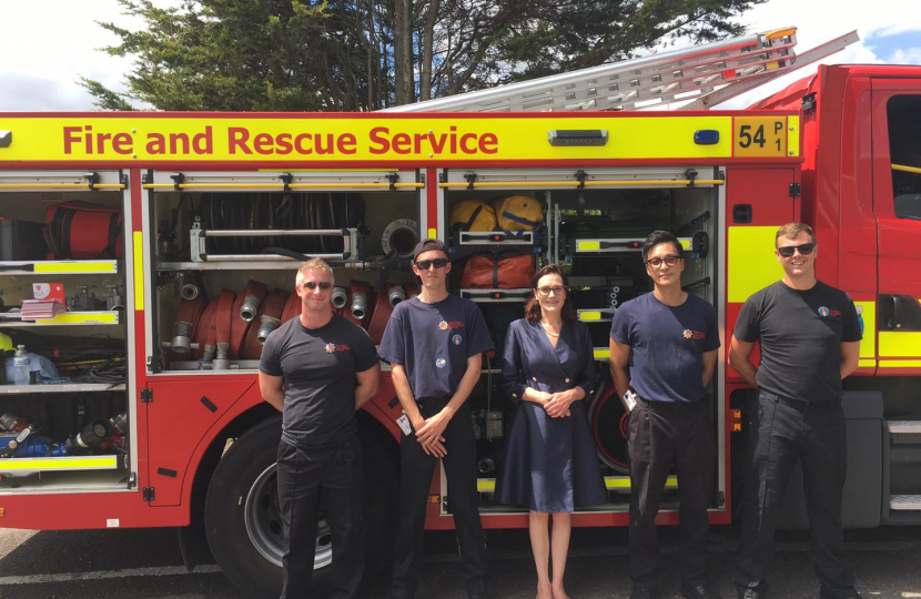 Rebecca promotes Essex County Fire and Rescue Service's recruitment campaign 