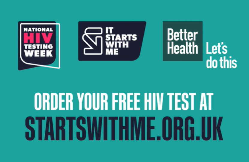 Rebecca Harris MP welcomes news that National HIV Testing Week 2024 starts in England, with free at-home test kids available to all