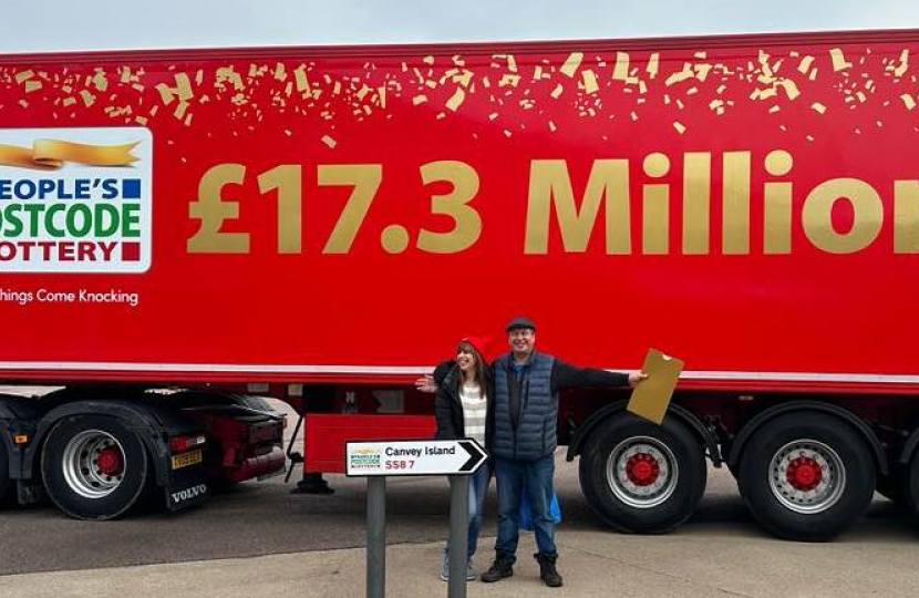 Canvey Island residents win big on Postcode Lottery