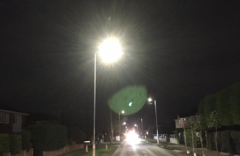 Rebecca Harris actions new LED street lights on Canvey Island