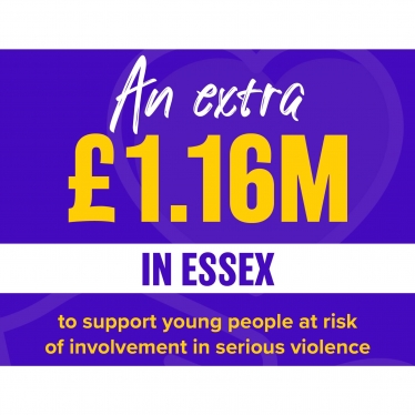 Extra £1.16 million to support young people at risk of involvement in serious violence  