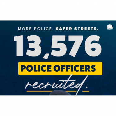 13,576 police recruited