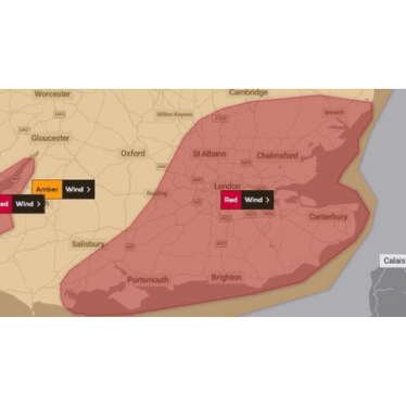 Red Weather Warning Essex
